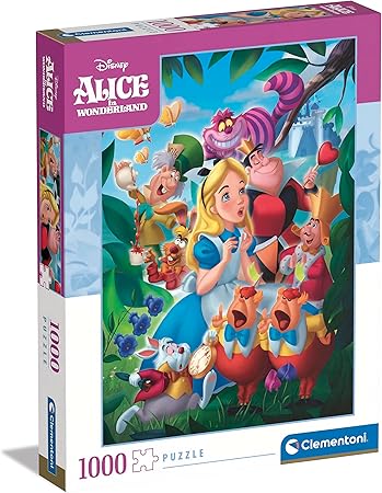 Clementoni - Puzzle Adulto 1000 Piezas Disney Alicia en el País de Las Maravillas - Desde 14 años (39673)