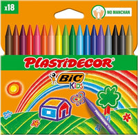 BIC Kids Ceras de Colores para Niños a Partir de 30 Meses, Plastidecor, Colores Surtidos, Clásico, Material Escolar, 18 Unidad (Paquete de 1)
