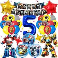 Decoración Cumpleaños 5 Años, 35pcs Kit de Decoración de Globos Cumpleaños, Globos de Aluminio 3D, Decoración de Fiesta Cumpleaños para Niños 5 Años