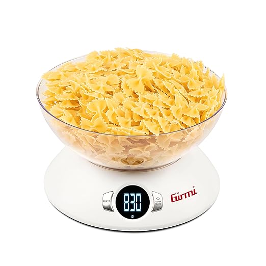 Girmi PS04 Báscula electrónica de cocina, 1,8 litros, color blanco
