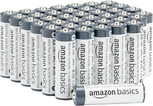 Amazon Basics - Paquete de 40 pilas industriales alcalinas AA, 1,5 voltios, vida útil de 5 años