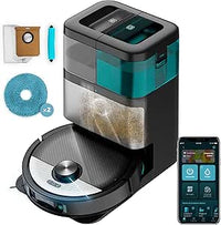 Cecotec Robot Aspirador y Friegasuelos Conga 16090 AI SpinArm Home&Wash. 8000Pa, App, Navegación Láser, Base Autovaciado con Tanques de Polvo y Agua, Limpieza-Secado de Mopas, Cepillo Silicona