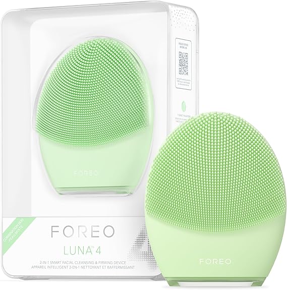 FOREO LUNA 4 Cepillo de limpieza facial - Masajeador facial reafirmante - Cuidado facial antiedad - Cuidado facial simple - Piel mixta