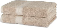Amazon Basics Badetuch aus Bio-Baumwolle, 2 Stück, 76 x 137 cm