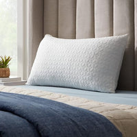 Lucid 40 x 70 cm Kopfkissen con Hybridfüllung aus zerkleinertem Memory Foam y Microfaser – herausnehmbare, anpassbarer Füllung – waschbarer Bezug – para Seiten, Rücken, y Bauchschläfer