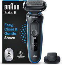 Thumbnail for Braun Series 5 Afeitadora Eléctrica Hombre, Máquina de Afeitar Barba con Recortadora De Precisión EasyClick, EasyClean, en Seco y Mojado, Recargable, Inalámbrica, 51-B1200s, Azul