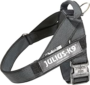 Julius-K9 Arnés De Correa, Negro-Gris, L / 1