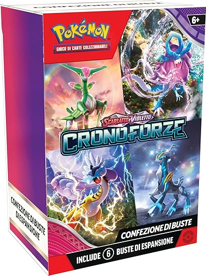 Pokémon Paquete de Sobres de expansión Escarlata y Violeta - Cronofuerzas del GCC (Sobres de expansión), edición en Italiano, Amazon Exclusive