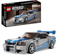 LEGO Speed Champions Nissan Skyline GT-R (R34) de 2 Fast 2 Furious, Maqueta de Coche Juguete para Construir, Minifigura de Brian O'Conner, Set 2023, Regalo para Niños y Niñas de 9 Años o Más 76917