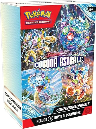 Pokémon Paquete de Sobres de expansión Escarlata y Violeta - Corona Astral (Seis Paquetes de expansión)