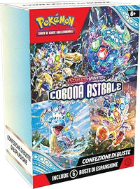 Pokémon Paquete de Sobres de expansión Escarlata y Violeta - Corona Astral (Seis Paquetes de expansión)