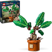 LEGO Harry Potter Mandrágora, Figura Coleccionable de Planta y Maceta como Decoración del Dormitorio y Estantería, Regalo para Niñas y Niños Fans, Juguete de Construcción 76433