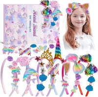 Kit de Diademas para Niñas, 55PCS Diademas para NiñAs,Sirena Diadema Niña Manualidades, Regalos para Niñas Hacer Diademas DIY Juguetes 5-12 Años, Set de Accesorios para el Pelo