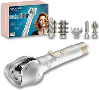 Cecotec Cepillo de Aire 6 En 1 Ceramiccare 6In1 Gyro, Potencia de 1100W, 6 Cabezales, Rizo Automático, Cable 360º, Cerámica, Diseño Multifuncional, Peinados Rápidos, Sin Frizz, Estilo Profesional
