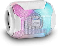 Mars Gaming MSBAX, 10W Bluetooth-Lautsprecher, RGB Flow-Beleuchtung, Ultra-BASS-Treiber, Bluetooth 5.0, USB/MicroSD/FM-Radio, 8 Stunden Akkulaufzeit, Kompakt und Tragbar, Weiß