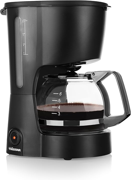 Tristar Kaffeemaschine, 6 Tassen Kapazität, 600W, Warmhaltefunktion, Automatische Abschaltung, Permanentfilter, Anti-Tropf-System, Kompakt und Tragbar, Leicht zu Reinigen, CM-1246