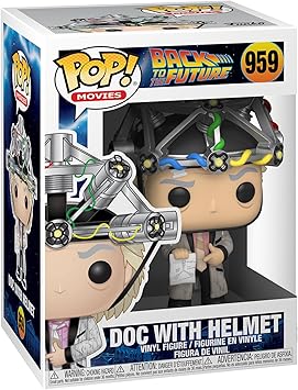 Funko Pop! Movie: Back To The Future-Doc with Helmet - Dr. Emmett Brown - Figura de Vinilo Coleccionable - Idea de Regalo- Mercancia Oficial - Juguetes para Niños y Adultos - Movies Fans