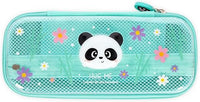 Legami - Estuche Wonderwow, Tema Panda, 2 Compartimentos y Portalápices interior, Compartimento interior con Tejido de Malla, Cierre de Cremallera, 23 x 11 x 5 cm