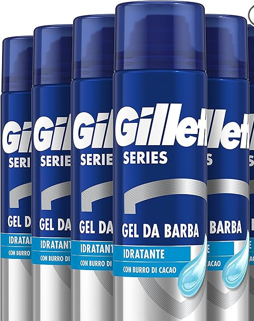 Gillette Series GEL DA BARBA IDRATANTE Con Burro Di Cacao, Protezione Completa Dalle Irritazioni, Aiuta A Proteggere Da Tagli, Bruciature, Irritazioni E Arrossamenti, 200ml
