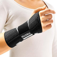 FREETOO Muñequera derecha ligera para aliviar el dolor, muñequera ortopédica transpirable para dormir y trabajar, tutor de mano ajustable para tendinitis, túnel carpal, artritis (gris, L/XL)