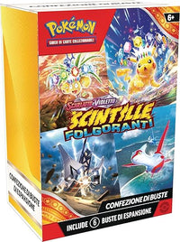 Pokémon Paquete de Sobres de expansión GCC Escarlata y Violeta – Chispas Que Brillan (Seis Paquetes de expansión)