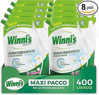 Thumbnail for Winni's - Suavizante para lavadora, hipoalergénico, concentrado ecológico, 400 lavados, fragancia flores blancas, con perlas de perfume biodegradables, 1250 ml x 8 paquetes