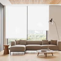 Blindecor Ara | Estor enrollable translúcido liso - Blanco Roto, 120 x 175 cm (ancho por alto) | Tamaño de la Tela 117 x 170 cm | Estores para ventanas