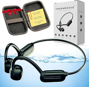 VENDURANCE Auriculares transmisión ósea 3 Modos: MÚSICA/TELÉFONO/NATACIÓN, Auriculares mp3 Incorporado, Auricular oseo, Cascos oseos, Cascos conduccion osea, mp3 acuaticos para Natacion