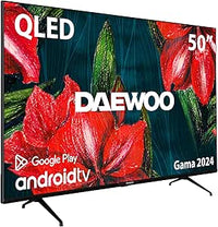 Daewoo D50DM55UQPMS QLED Android TV 50 Pulgadas 4K HDR, Dolby Vision & Dolby Atmos, Chromecast Built In, Mando Bluetooth con Google Assistant Integrado