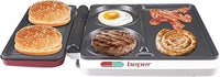BEPER P101CUD500 Plancha Cocina Electrica Multifuncional 4 en 1 - Sandwichera para Hamburguesas, Verduras, Huevos, Pescado