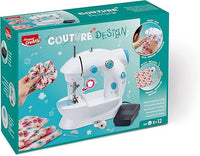 Maped Máquina de Coser Infantil Couture Design, Mini Máquina Portátil Segura para Niños desde 8 Años, Set Completo con Materiales para Crear Accesorios y Ropa, 380 x 280 x 125 mm