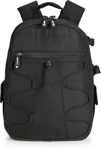 Amazon Basics Mochila para Cámara de Gran Capacidad con Acolchado Interno para DSLR y Accesorios, Impermeable y Resistente a los Golpes, 30 x 15 x 37 cm, Negro, Sólido