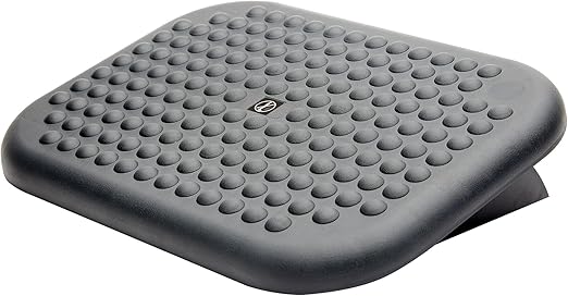 Fellowes Reposapiés Escritorio - Reposapiés Ergonómico de Uso Diario con Base Antideslizante - Taburete Reposapiés para la Oficina y el Hogar - Negro