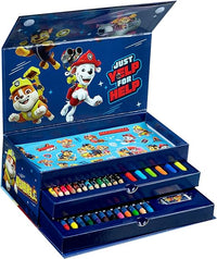 Thumbnail for Undercover - Paw Patrol Malkoffer 44-teilig – Kinder Kreativset mit 3 Fächern voller Malspaß – Wachsmaler Buntstifte Poster Sticker – für Kinder ab 3 Jahren, Blau