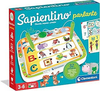 Clementoni Sapientino – Parlante, juego educativo con bolígrafos parlantes para niños de 3 a 6 años, con 16 tarjetas y más de 32 actividades sobre temas de la escuela de la infancia, fabricado en