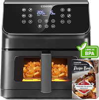 Thumbnail for Cosori Freidora de Aire Práctica 6,2L con Ventana Air Fryer 1700W, Tecnología Rapid Air, 55% Menos Energía, 13 Automáticos Modos,Uso Fácil, LED Panel Táctil, Acero Inox Interior, Hasta 205ºC y 60 Min