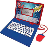 Lexibook, Spider-Man, Ordenador Portátil Educativo y Bilingüe Italiano/Inglés, Juguete con 124 Actividades para Aprendizar, Jugar Juegos y Música, Azul/Rojo, JC598SPi5