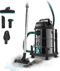 Cecotec Aspirador de Sólidos y Líquidos de Metal con Cable de 30L Conga Rockstar Wet & Dry Steel Pro Tool. 1600W, Mayor Durabilidad y Resistencia, Incluye Enchufe para Herramientas, Kit de Accesorios