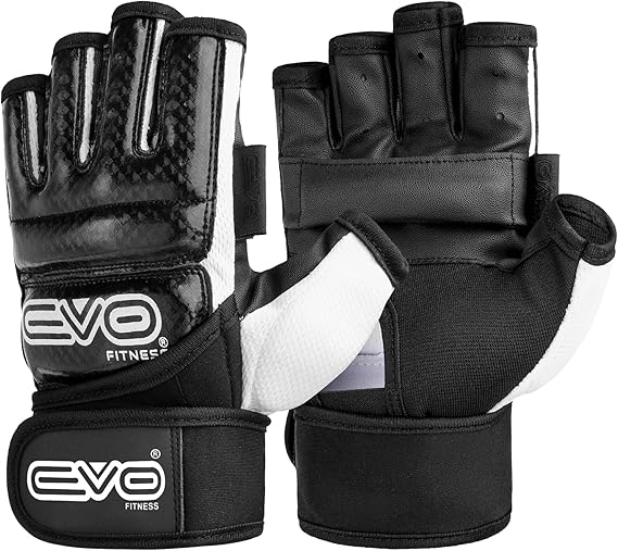 EVO Fitness Cuero Guantes MMA Muay Thai Gel Guantes De Kárate Kickboxing Grappling Sparring Training UFC Guantes Boxeo Guantillas MMA Mitts Artes Marciales Karate Guantillas Saco