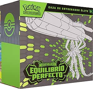 Pokémon: Caja de Entrenador Élite de Megaevolución-Equilibrio JCC Pokémon (1 Carta de promoción con ilustración expandida, 9 Sobres de Mejora y Accesorios prémium)