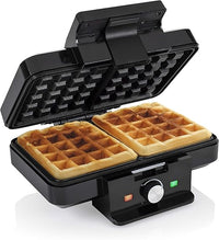 Tristar WF-1165 Waffeleisen – zwei Waffeln pro Durchang, antihaftbeschichtet, 1000 Watt, regelbarer Thermostat
