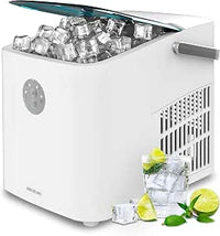 Cecotec Máquina de Hacer Hielo con Ventana, Ice Maker, Chillin' Ice 1200 Go. 120W, Capacidad de Producción Diaria 12kg, Hielo en 6-8 minutos, Cubitos Pequeños, Control Sencillo, Función Autolimpieza
