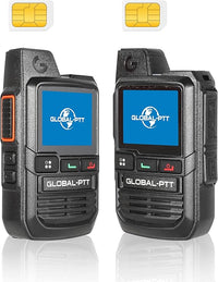 Lote de 2 Radios 4G LTE con Tarjetas SIM - Walkie Talkies Profesionales de Alcance Ilimitado - Sistema Push-to-Talk por Red Móvil para Comunicación en Toda Europa (G0)