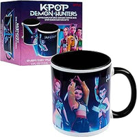 KPop Demon Hunters Oficial Saja Boys Tazas Originales 315ml, Taza Ceramica de Café o Té, Guerreras Kpop Regalos para Fans (Negro Huntrix)
