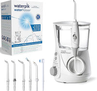 Waterpik Ultra Irrigador Dental Sobremesa Profesional con Agua a Presión y Sistema Avanzado de Control de Presión Mediante 10 Posiciones con 7 Boquillas, Eliminación de Placa Dental, Blanco (WP-660EU)
