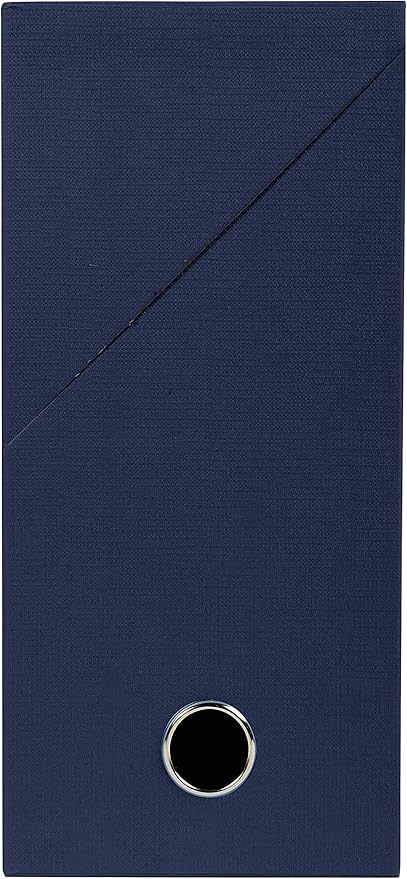 Exacompta - Réf. 89427E - 1 Boîte transfert en papier toilé - Dos 120 mm - Avec un œillet en métal - Pour format A4 - Dimensions 25,5 x 34 x 12 cm - Couleur bleu foncé - Livrée montée