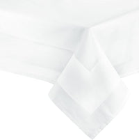 Thumbnail for ZOLLNER Mantel Blanco Cuadrado de algodón, 210x210 cm, con Orla Satinada