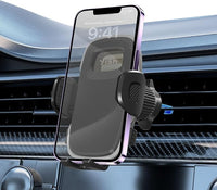 YISH Soporte Movil Coche：360° Suporte Telemovel Carro, Porta Movil Coche [Gancho Mejorado y Silicona] Sujeta Moviles para Coche, Sujeción Movil Coche con iPhone, Samsung, Google, Sony y Más (Negro)