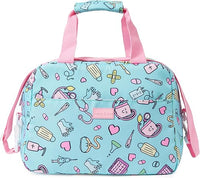 Nurse is Love Bolsa Termica Porta Alimentos con Patrones de Enfermera, Bolsa Comida Trabajo, Nevera Portatil, Loncheras de Trabajo con Divisiones ajusta con Tartera, Fiambreras para Enfermeras