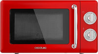 Thumbnail for Cecotec Microondas Mecánico con Grill de 20 L Proclean 3110 Retro Red. 700 W en 6 Niveles, Temporizador hasta 30 Minutos, Modo Descongelación, Diseño Vintage en Rojo, Acabados en Acero